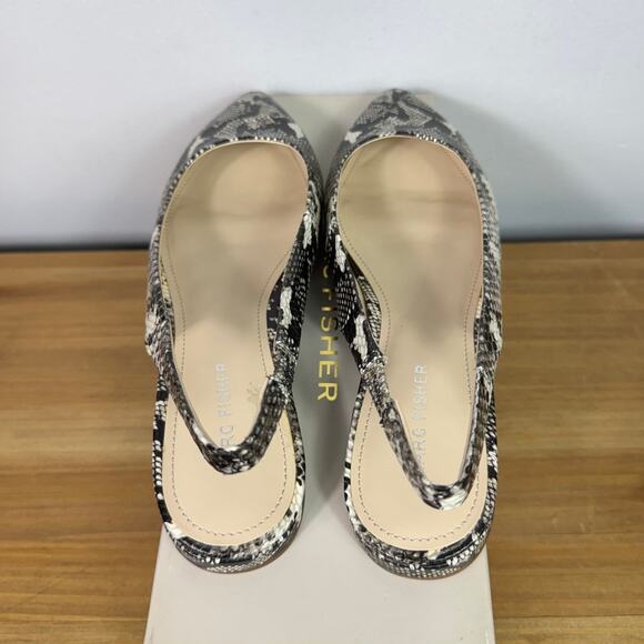 New Marc Fisher Fina2 Slingback Flats in Black Multi Women's Size 8 - Picture 7 of 10